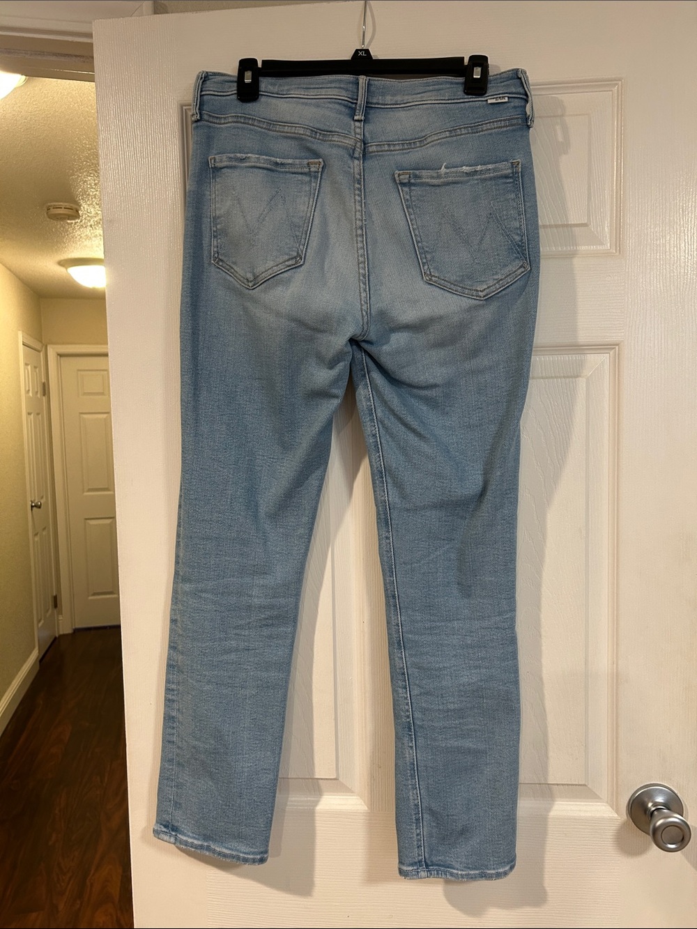 MOTHER Light Blue Straight Leg Jeans - Picture 4 of 4